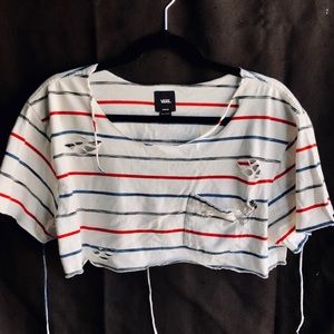 Custom striped crop top